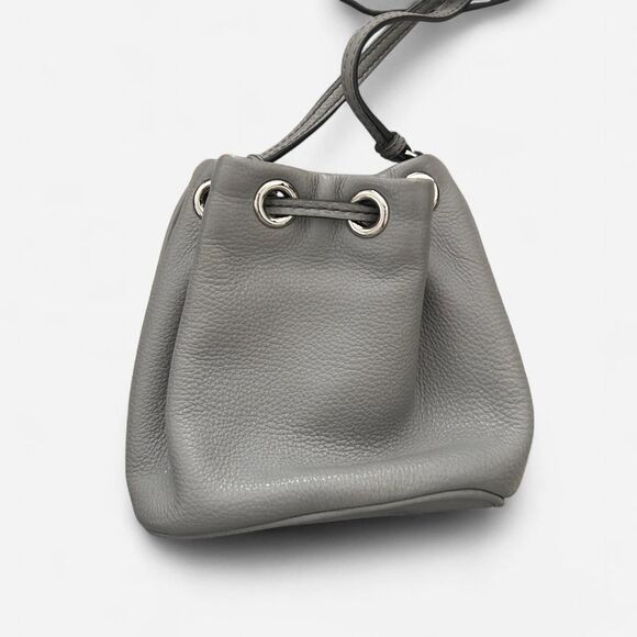 Marc by Marc Jacobs Grey Leather Mini Bucket Crossbody Bag – Minimalist It-Girl - Picture 4 of 7